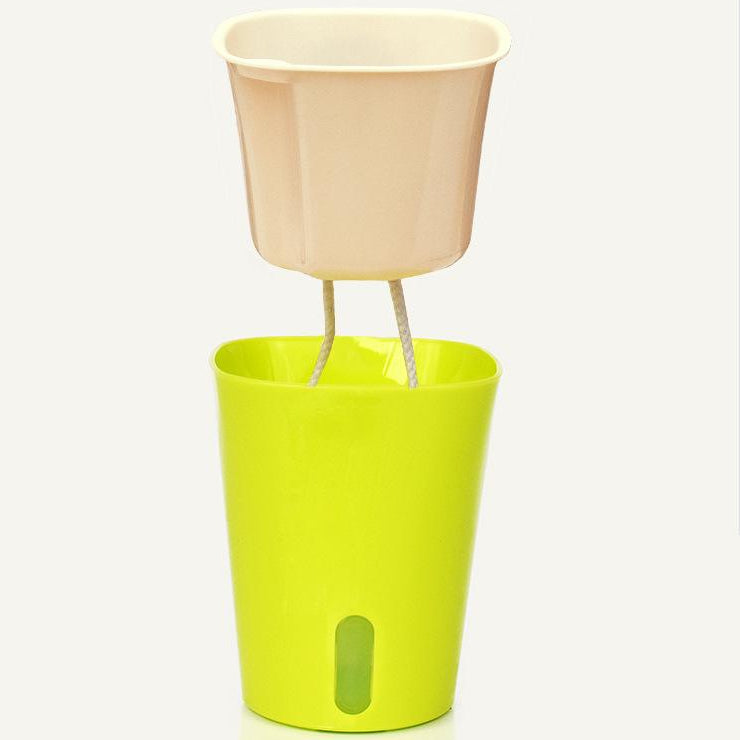Dual-Layer Wick Self-Watering Pot