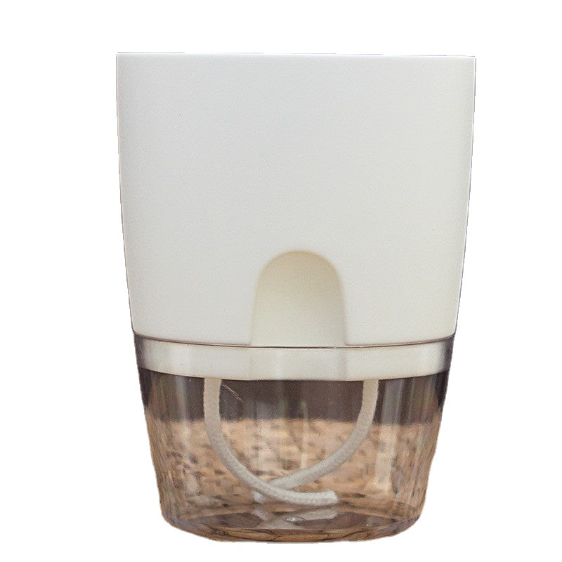 Self-Watering Plant Pot with Transparent Water Reservoir - PlantMart.pk