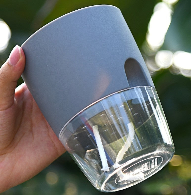 Self-Watering Plant Pot with Transparent Water Reservoir - PlantMart.pk